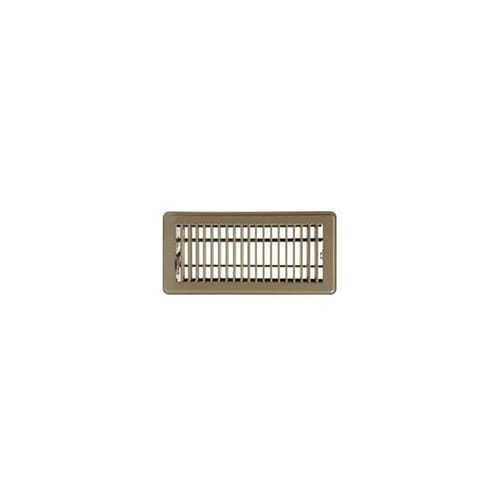 PROSELECT® 10 x 4 in. Floor Register for Residential in Brown Steel